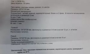 Результат узи малого таза и боли низа живота