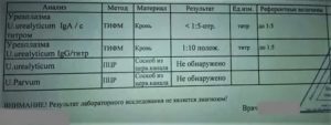 Анализ ифа на уреаплазму