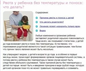 Температура и рвота